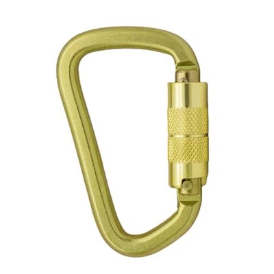 D Shape Auto Lock Alloy Steel Carabiner