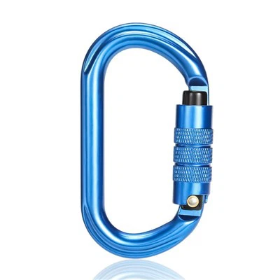 Oval Shape Auto Lock Aluminum Carabiner